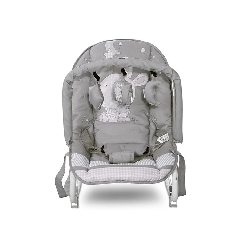 لوريلي كرسي هزاز للأطفال ايليزا مع طبعة الأرانب اللطيفة - رصاصي - 1011014 - Image 2